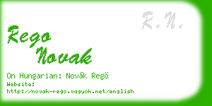 rego novak business card